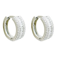 Срібні сережки з фіанітами Артикул GS-02-ERS026S-10