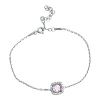 Срібний браслет з фіанітами Артикул CH-04-Br034-46