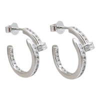 Срібні сережки з фіанітами Артикул GS-02-E047S-10