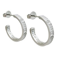 Срібні сережки з фіанітами Артикул GS-02-E049S-10