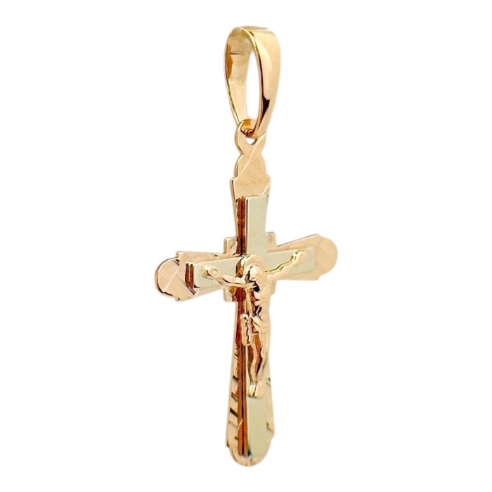 Золотий хрестик з розп'яттям Артикул 210130