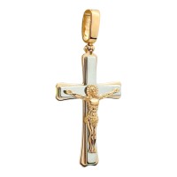 Золотий хрестик з розп'яттям Артикул 250078