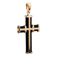 Золотий хрестик з каучуком Артикул 940010