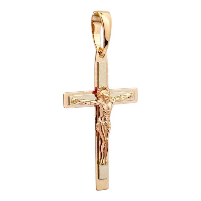 Золотий хрестик з розп'яттям Артикул 210219
