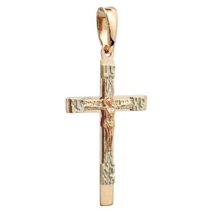 Золотий хрестик з розп'яттям Артикул 210245