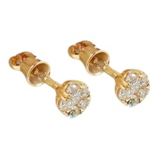 Золоті сережки з фіанітами Артикул 520291