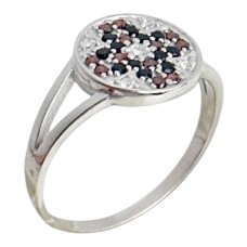 Срібна каблучка з фіанітами Розмір 18 Артикул А303