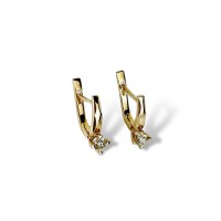 Золоті сережки з діамантами Артикул 22693