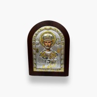 Срібна ікона «Св. Миколай». Артикул  ASAR4-009AG/R