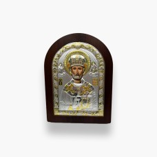 Срібна ікона «Св. Миколай». Артикул  ASAR4-009AG/R