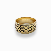 Золота каблучка"Вишиванка" Розмір 18 Артикул 10213400Б00295563