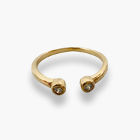 Золота каблучка з фіанітами  17,5 Артикул  1976