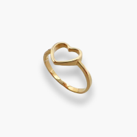 Золота каблучка "Сердечко"  Розмір 16,5  Артикул 1972