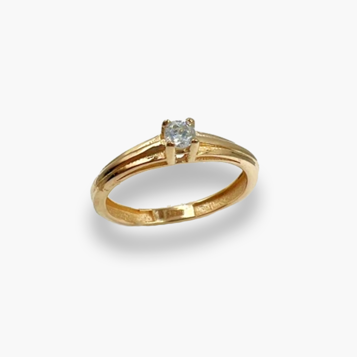 Золота каблучка на пропозицію з фіанітом Розмір 16 Артикул  1010100261