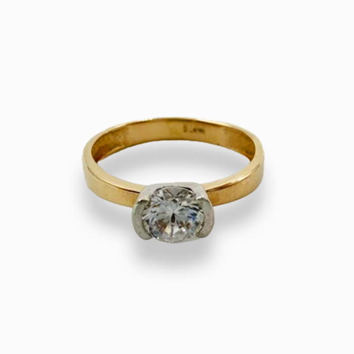 Золота каблучка на пропозицію з фіанітом Розмір 17,5 Артикул 119136010101