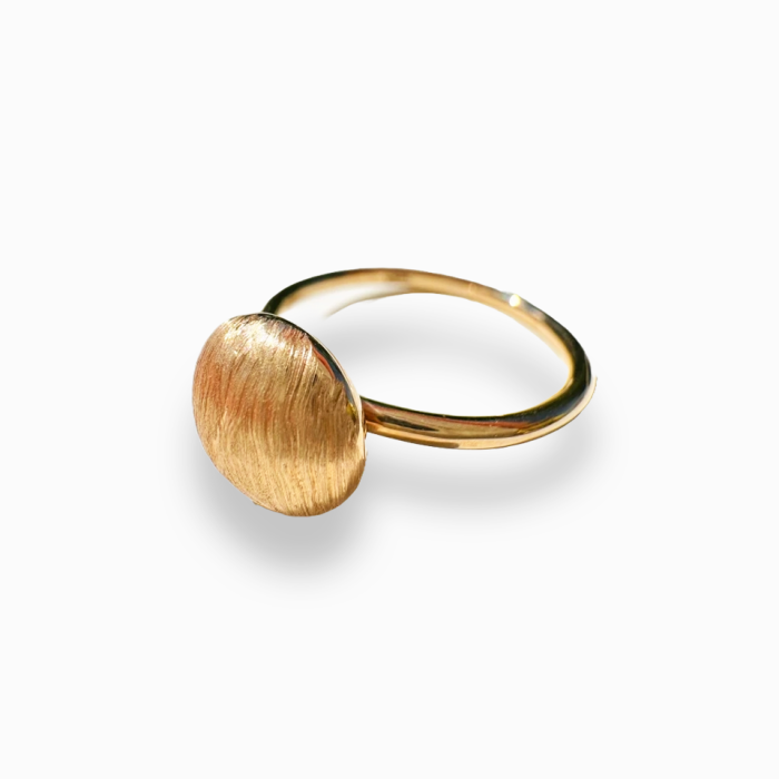 Золота каблучка з матовою кулькою Розмір 18 Артикул к153