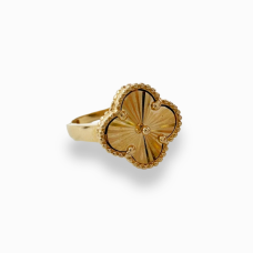 Золота каблучка "Листок щастя"  Артикул к06394