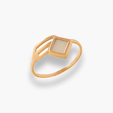 Золота каблучка з білим перламутром  Артикул 369677