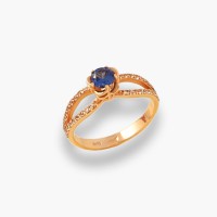 Золота каблучка з Сапфірами  Розмір 19 Артикул К110800