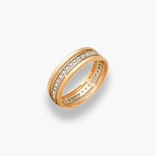 Золота обручка з фіанітами  Артикул 330058