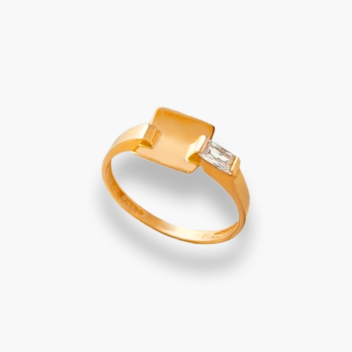 Золота каблучка з фіанітом Розмір 17,5 Артикул 380493