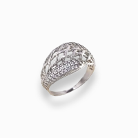 Срібна каблучка з фіанітами Розмір  17  Артикул 380119С