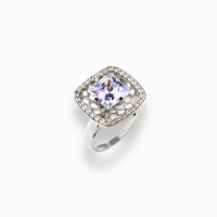 Срібна каблучка з фіанітами Розмір18.5 Артикул 330856с