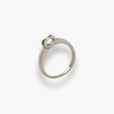 Срібна каблучка з фіанітом. Розмір 16 .  Артикул СД-010ф