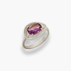 Срібна каблучка з фіанітом Розмір  17 Артикул 1143ф