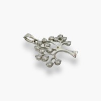 Срібна підвіска дерево життя з фіанітами . Артикул 714.