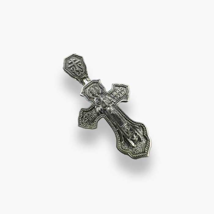 Срібний хрестик з розпяттям  Артикул : КД-9