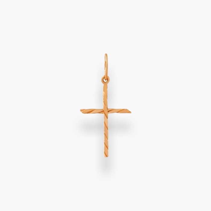 Золотий хрестик без розпяття Артикул дкм400090