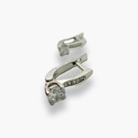 Срібні сережки з фіанітом . Артикул 2693/9р