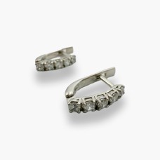 Срібні сережки з фіанітом . Артикул  2904/9р