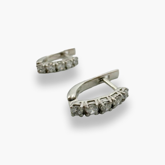 Срібні сережки з фіанітом . Артикул  2904/9р