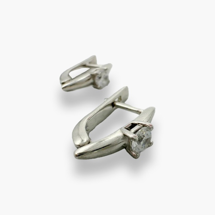 Срібні сережки з фіанітом . Артикул  2314/1р