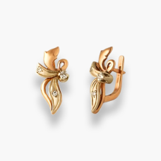 Золоті сережки з діамантами . Артикул СЗД-651