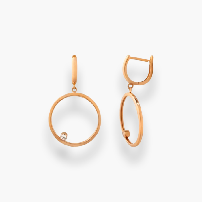 Золоті сережки-підвіски. Артикул 756