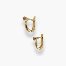 Золоті сережки  з фіанітами . Артикул 1712