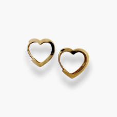 Золоті сережки кільця з сердечками  . Артикул  с07423