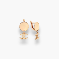 Золоті сережки "Шанель" . Артикул 470633