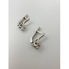 Срібні сережки з фіанітом . Артикул  2699/9р