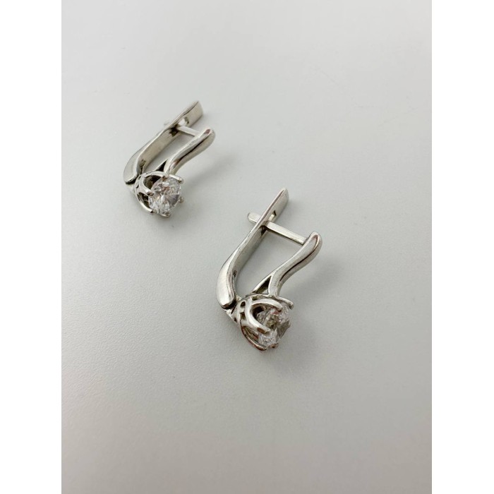 Срібні сережки з фіанітом . Артикул  2699/9р