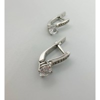 Срібні сережки з фіанітом . Артикул  2716/9р