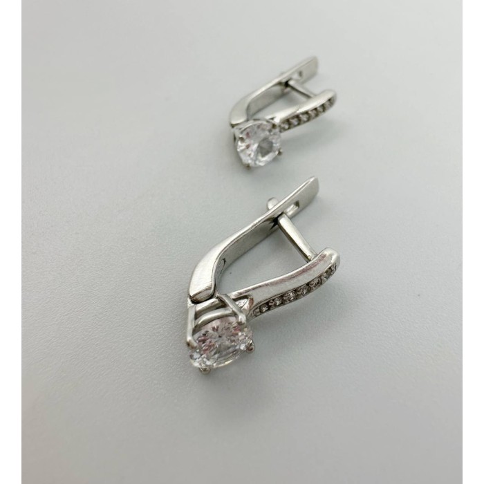 Срібні сережки з фіанітом . Артикул  2716/9р