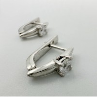 Срібні сережки з фіанітом . Артикул  2314/1р