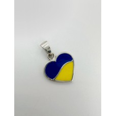 Срібна підвіска синьо-жовта . Артикул 795-п.