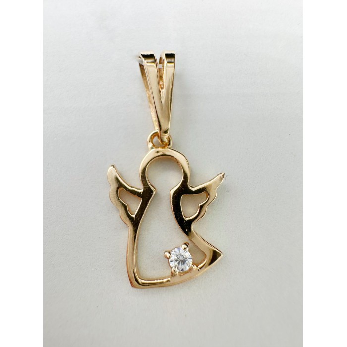 Золота підвіска Ангел  з фіанітом .  Артикул  1969