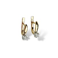 Золоті сережки з діамантами Артикул 22692