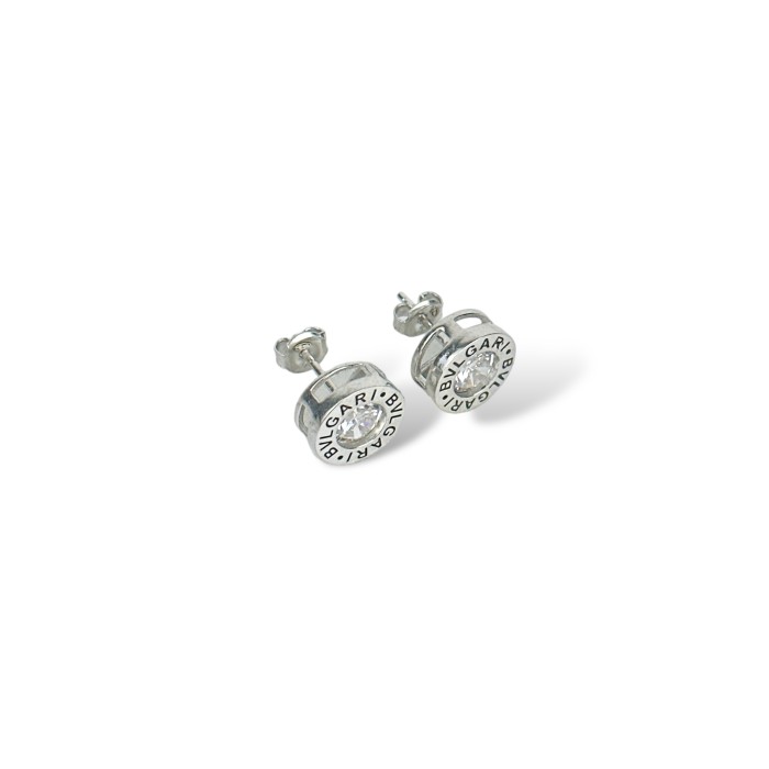 Срібні сережки з білим фіанітом Артикул S-02-Earrings-BLG100004